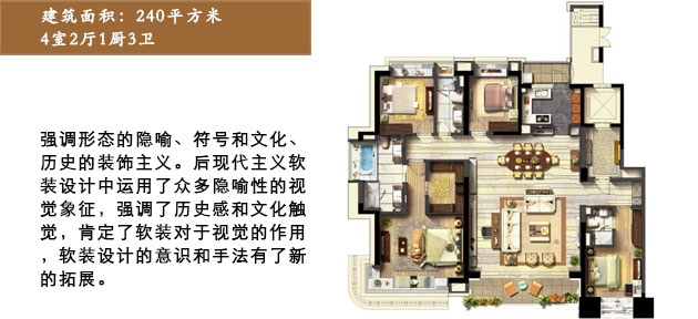 翡麗甲第 240平米戶型解析